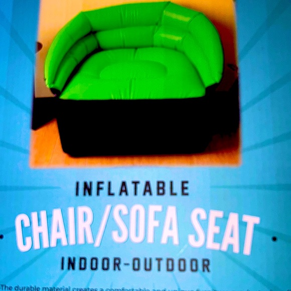 INEW NFLATABLE CHAIR/SOFA SEAT FOR INDOOR OR OUTDOOR FUN! NIB - Picture 2 of 11
